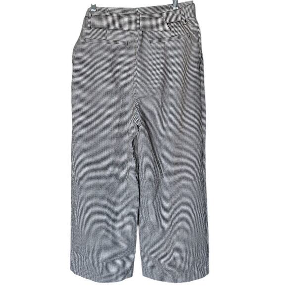 Reiss Mollie Belted Culotte Pants Monochrome Houndstooth Women's Size 10 NEW - Picture 4 of 9